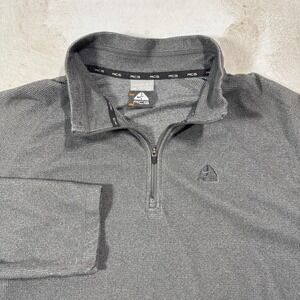 Nike ACG Gray Quarter Zip Pullover Mens Medium Hiking Long Sleeve Shirt Y2K